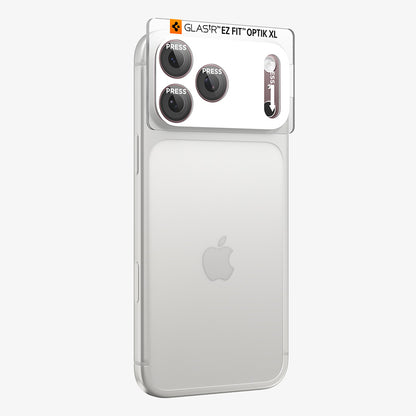 Zaščitna folija za zadnjo kamero Spigen GlastR EZ FIT Optik Pro XL za Apple iPhone 18 Pro, kaljeno steklo, bordo AGL12036