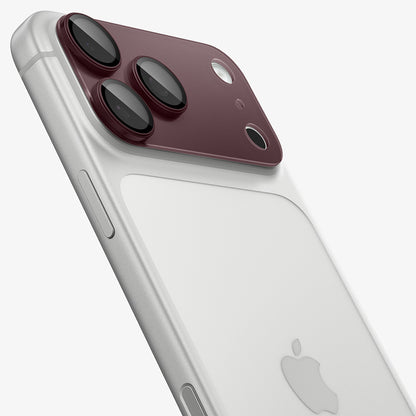 Zaščitna folija za zadnjo kamero Spigen GlastR EZ FIT Optik Pro XL za Apple iPhone 18 Pro, kaljeno steklo, bordo AGL12036