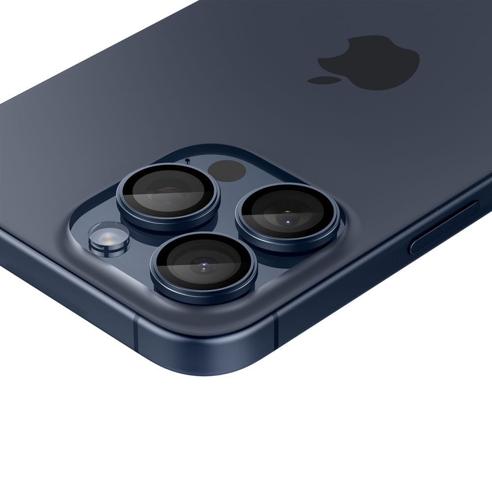 Zaščitna folija za zadnjo kamero Spigen GlastR EZ FIT Optik Pro za Apple iPhone 16 Pro Max / 16 Pro, Kaljeno steklo, Set 2 kosa, Modra