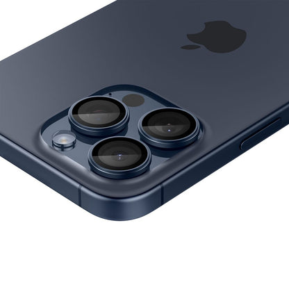 Zaščitna folija za zadnjo kamero Spigen GlastR EZ FIT Optik Pro za Apple iPhone 16 Pro Max / 16 Pro, Kaljeno steklo, Set 2 kosa, Modra
