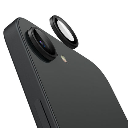 Zaščitna folija za zadnjo kamero Spigen GlastR EZ FIT Optik Pro za Apple iPhone 17e / 16e, Kaljeno steklo, Set 2 kosa, Črna AGL09279