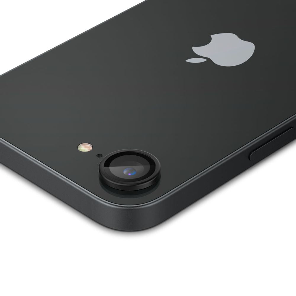 Zaščitna folija za zadnjo kamero Spigen GlastR EZ FIT Optik Pro za Apple iPhone 17e / 16e, Kaljeno steklo, Set 2 kosa, Črna AGL09279