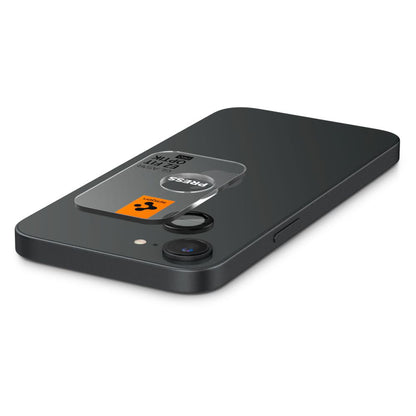 Zaščitna folija za zadnjo kamero Spigen GlastR EZ FIT Optik Pro za Apple iPhone 17e / 16e, Kaljeno steklo, Set 2 kosa, Črna AGL09279