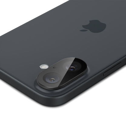 Zaščitna folija za zadnjo kamero Spigen GlastR Optik za Apple iPhone 16 Plus / 16, Kaljeno steklo, Set 2 kosa, Črna AGL07922