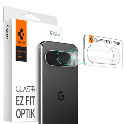 Zaščitna folija za zadnjo kamero Spigen GlastR Optik za Google Pixel 10 Pro, kaljeno steklo, komplet 2 kosa, prozorna AGL09662