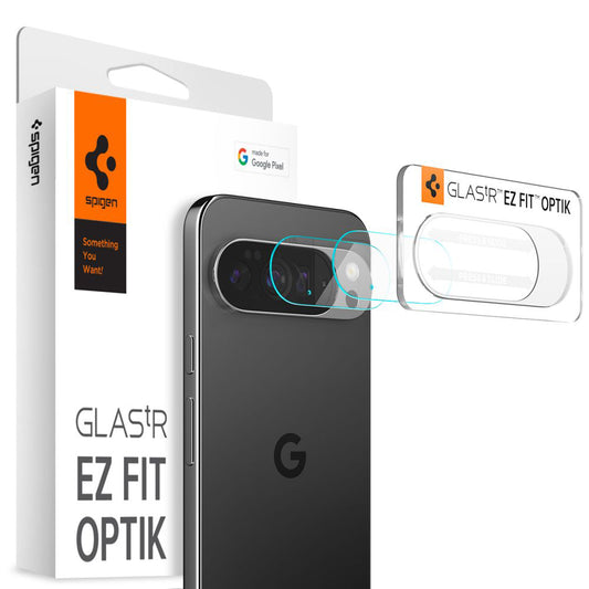 Zaščitna folija za zadnjo kamero Spigen GlastR Optik za Google Pixel 10 Pro, kaljeno steklo, komplet 2 kosa, prozorna AGL09662
