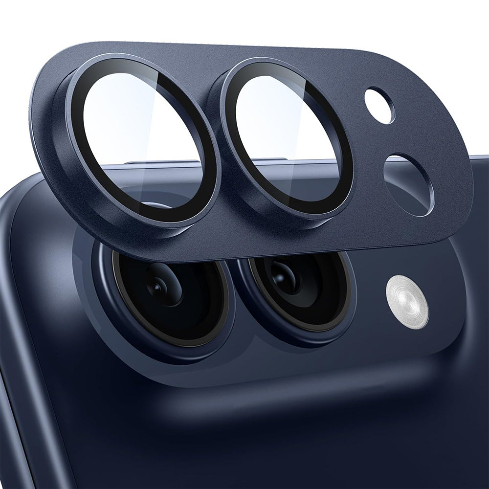 Zaščitna folija za zadnjo kamero Techsuit za Apple iPhone Duo, kaljeno steklo, temno modra