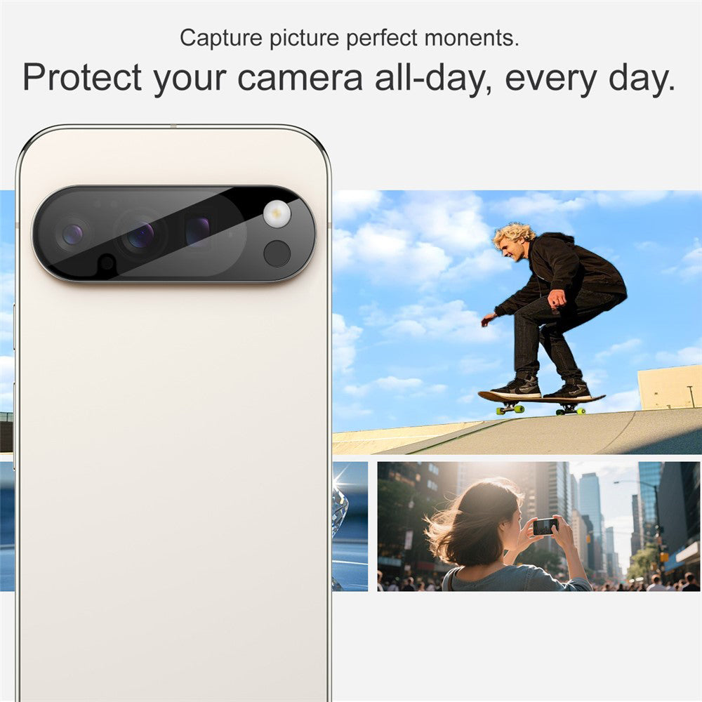 Zaščitna folija za zadnjo kamero Techsuit za Google Pixel 10a, Kaljeno steklo, Črna