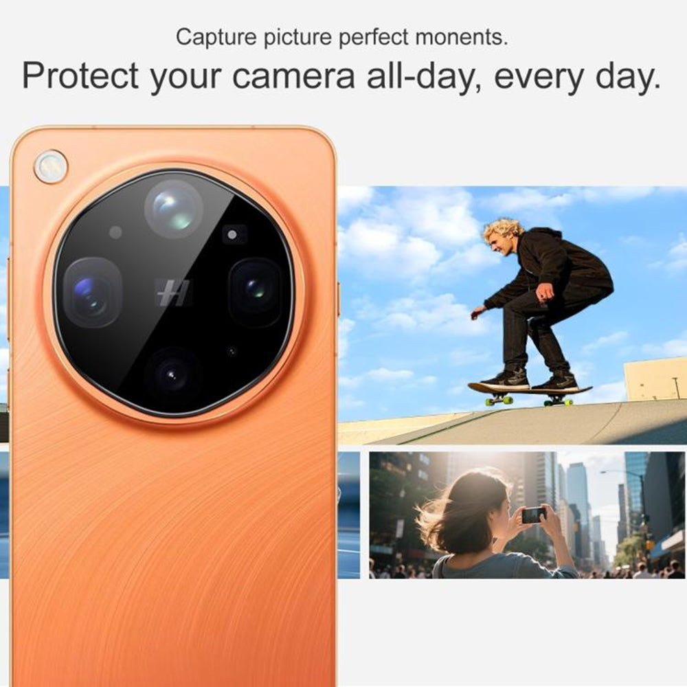Zaščitna folija za zadnjo kamero Techsuit za Oppo Find X9 Ultra, kaljeno steklo, črna