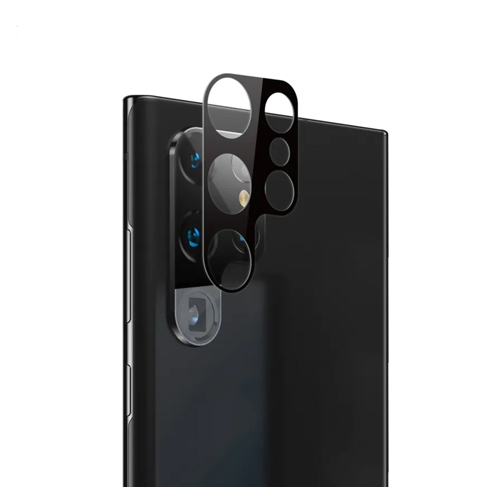Zaščitna folija za zadnjo kamero Techsuit za Samsung Galaxy S23 Ultra S918, kaljeno steklo, črna