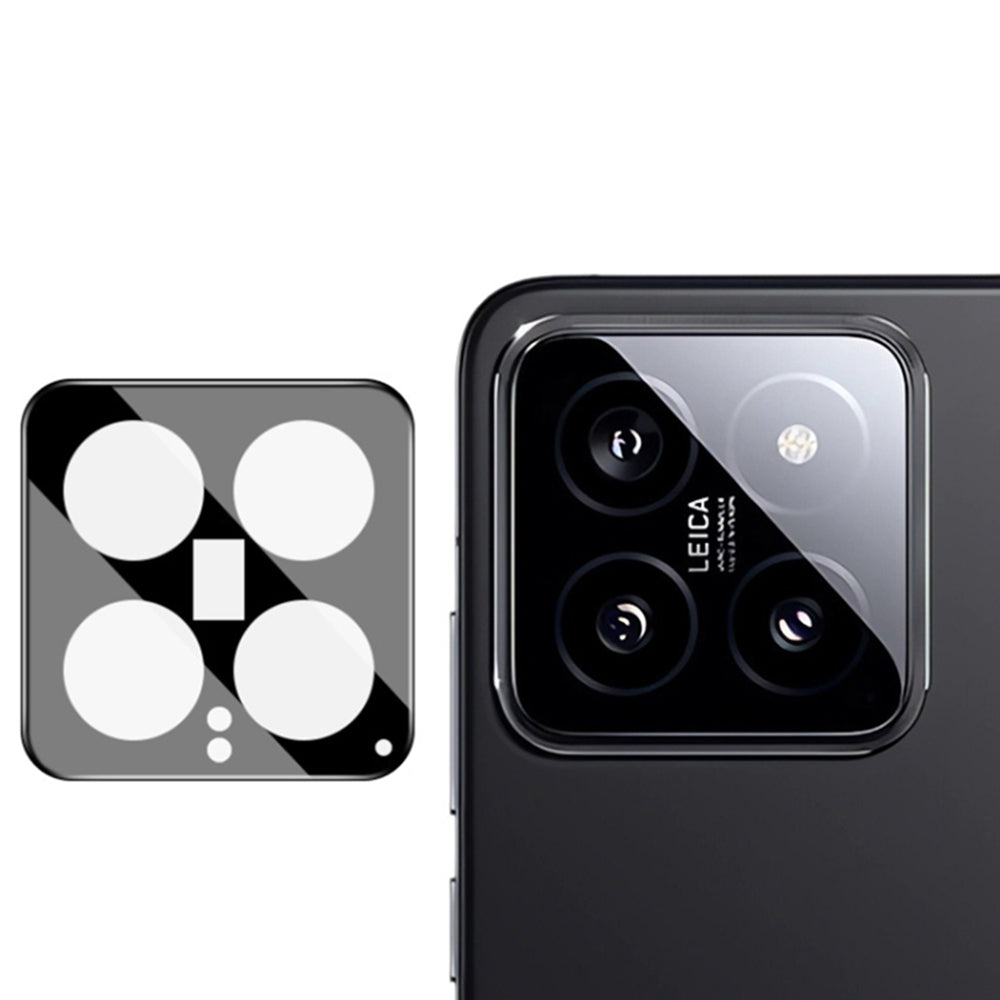 Techsuit Rear Camera Protective Film for Xiaomi 14, Tempered Glass, Black