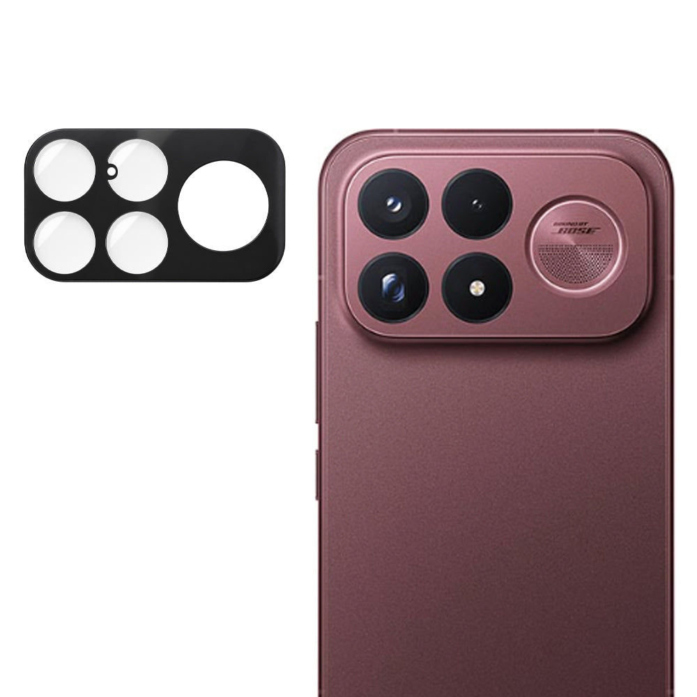 Zaščitna folija za zadnjo kamero Techsuit za Xiaomi Poco F9 Ultra, kaljeno steklo, črna