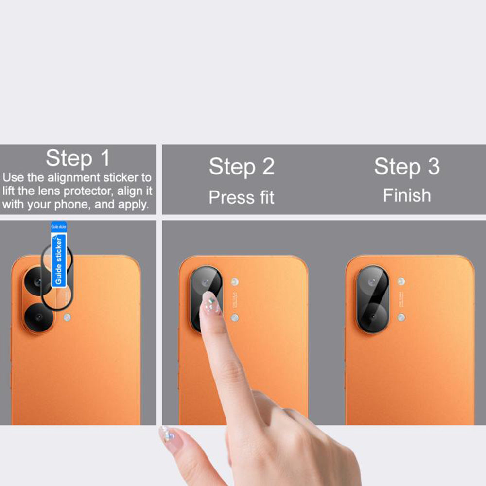 Zaščitna folija za zadnjo kamero Techsuit za Xiaomi Poco X8 Pro, Kaljeno steklo, Črna