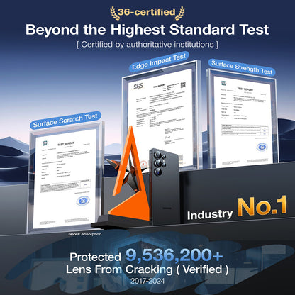 Torras Lensguard Rear Camera Protection Film for Samsung Galaxy S26 Ultra, Tempered Glass, Black