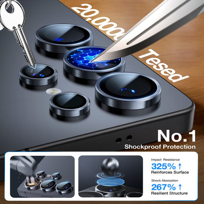 Torras Lensguard Rear Camera Protection Film for Samsung Galaxy S26 Ultra, Tempered Glass, Black