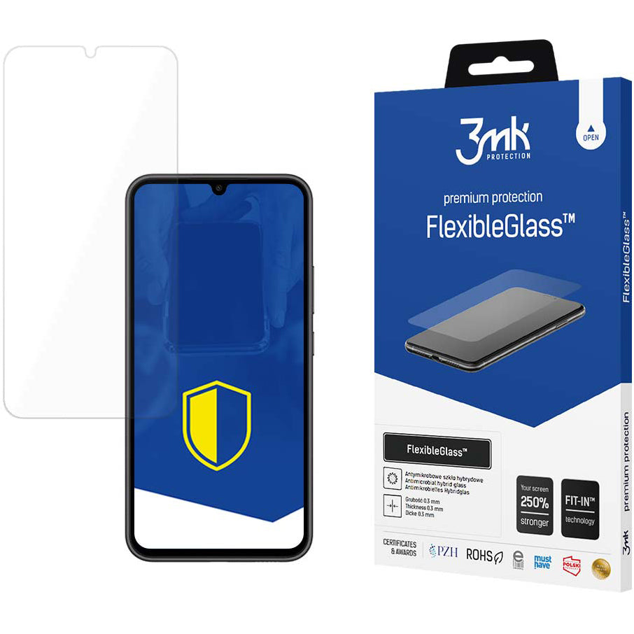 Zaščitna folija za zaslon 3MK FlexibleGlass za Samsung Galaxy A34 A346, fleksibilno steklo, polno lepilo