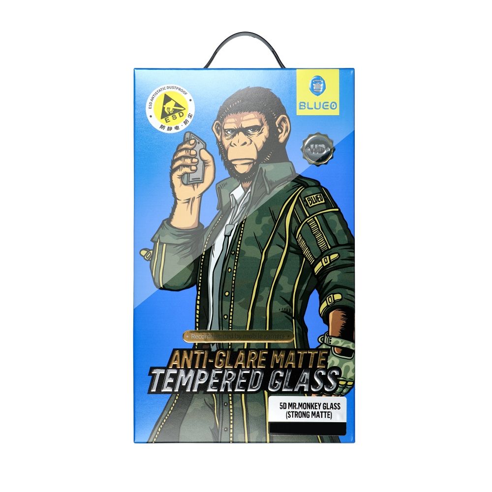 Mr Monkey Glass Screen Protector za Apple iPhone 15 Pro, polno lepilo, 5D, črno 