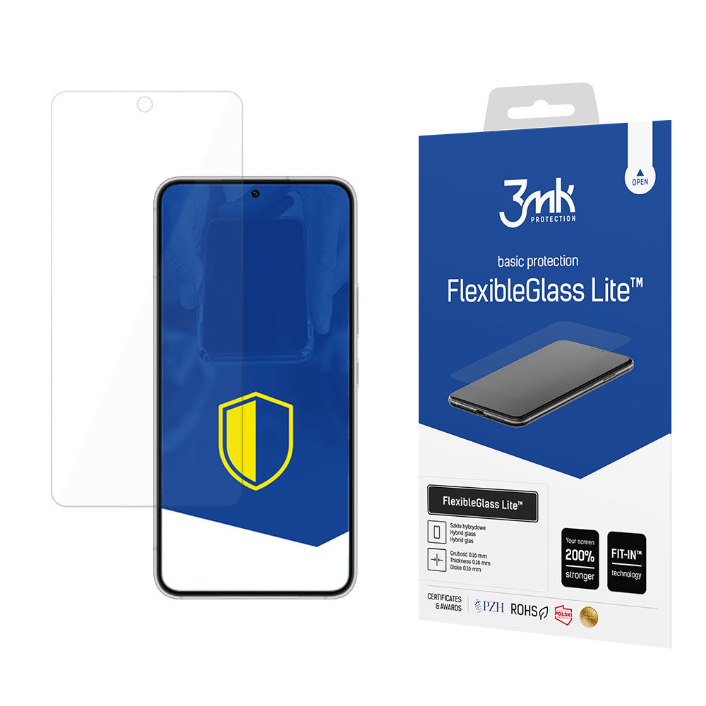 Zaščitna folija za zaslon 3MK FlexibleGlass Lite za Samsung Galaxy S22 5G S901, Fleksibilno steklo, Polno lepilo