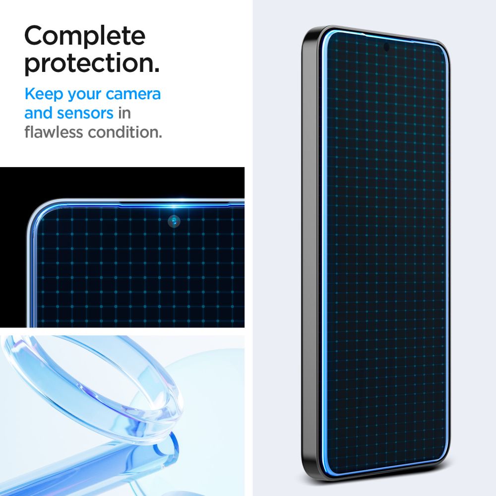Zaščitna folija za zaslon Spigen GlastR EZ FIT za Samsung Galaxy S25+ S936 / S24+ S926, Kaljeno steklo, Polno lepljenje, Set 2 kosa AGL07432