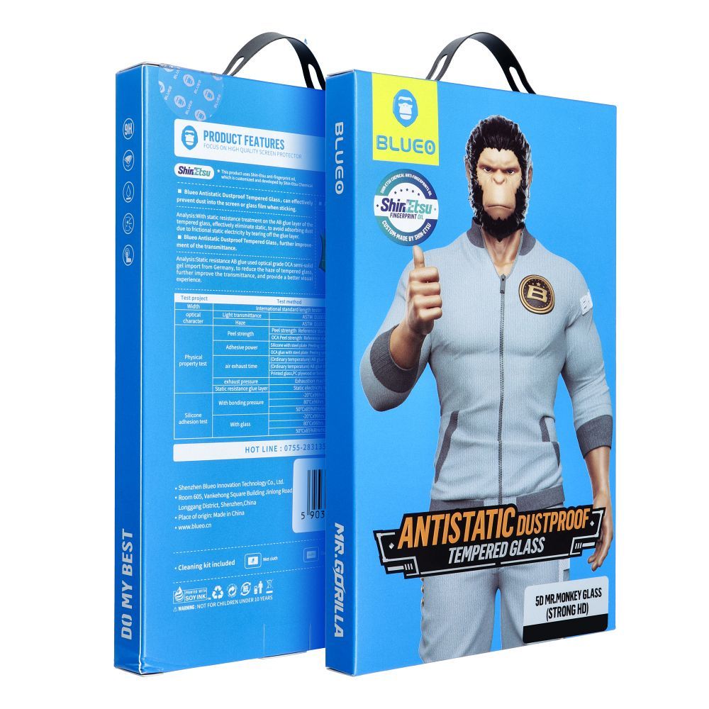 Blueo Screen Protector for Samsung Galaxy S24 S921, Tempered Glass, Full Glue, 5D, Black