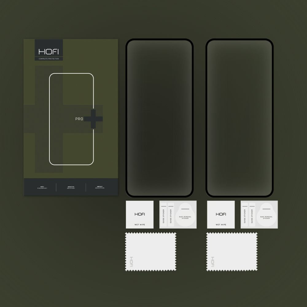 Zaščitno steklo HOFI Glass PRO+ za Xiaomi Redmi 13, zaščitno steklo, polno lepilo, komplet 2 kosa, 2,5D, črno 