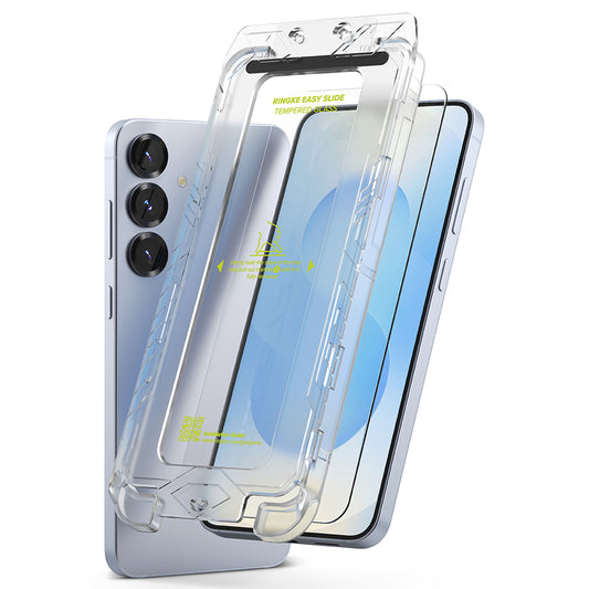 Zaščitna folija za zaslon Ringke Easy Slide za Samsung Galaxy S25+ S936, Kaljeno steklo, Polno lepljenje, Komplet 2 kosa