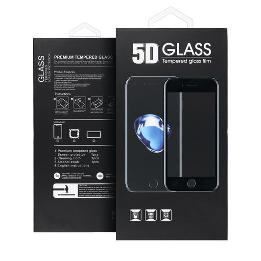 Zaščitna folija zaslona OEM za Samsung Galaxy S25+ S936, kaljeno steklo, polno lepilo, 5D, črna