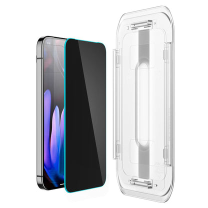Zaščitna folija zaslona Privacy Spigen GlastR EZ FIT za Google Pixel 9 / 9 Pro, kaljeno steklo, polno lepilo, komplet 2 kosa