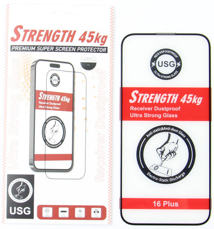 Zaščitna folija za zaslon OEM Ultra Strong 45KG za Samsung Galaxy A54 A546, kaljeno steklo, polno lepilo, 2.5D, črna