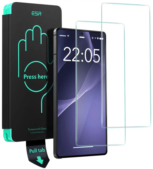 Zaščitna folija ESR za zaslon Samsung Galaxy S25 Ultra S938, Kaljeno steklo, Polno lepilo, Komplet 2 kosa
