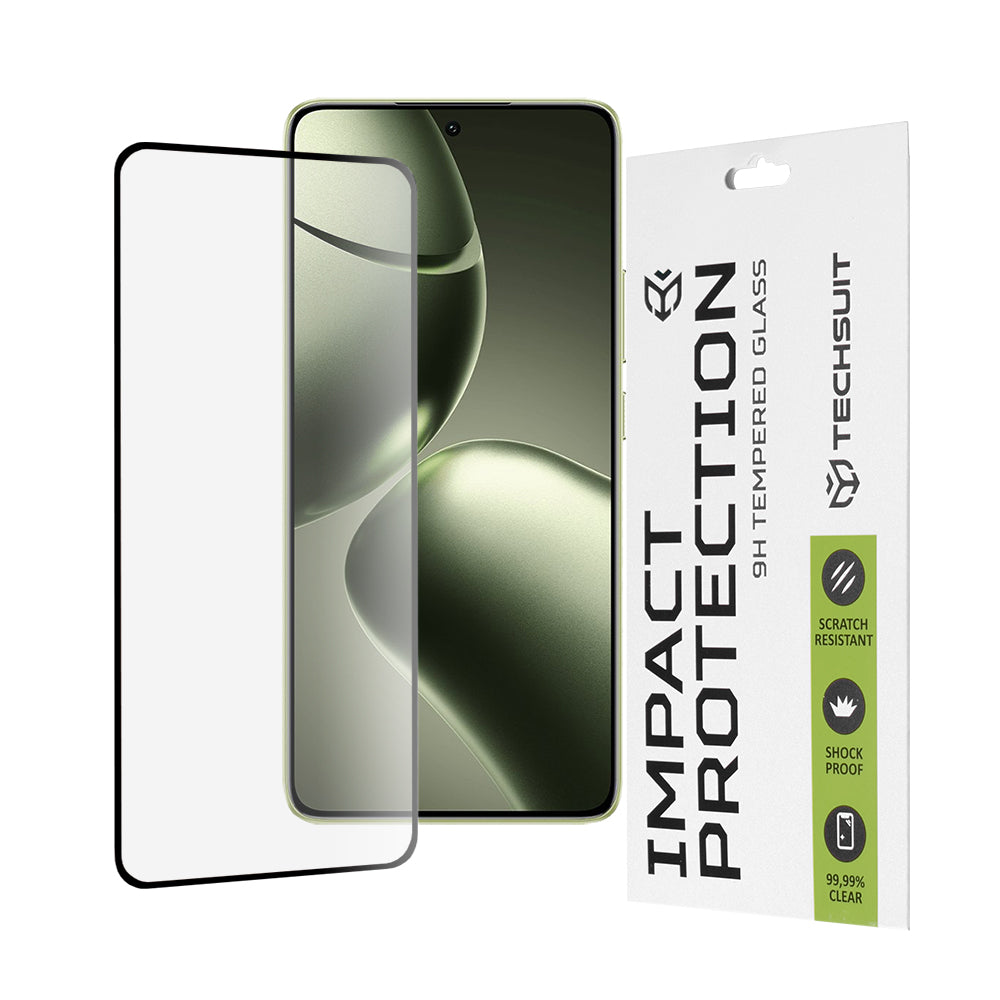 Zaščitna folija za zaslon Techsuit za Xiaomi 14T Pro / 14T, kaljeno steklo, polno lepilo, 111D, črna