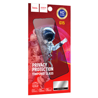 HOCO G15 Privacy Screen Protector for Apple iPhone 12 Pro Max, Tempered Glass, Full Glue, 5D