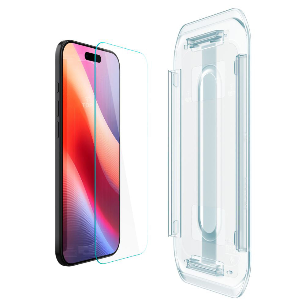 Zaščitna folija za zaslon Spigen GlastR EZ FIT za Apple iPhone 17 Air, Kaljeno steklo, Polno lepilo, Komplet 2 kosa