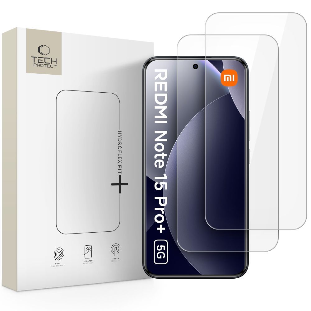 Tech-Protect Hydro Flex+ Screen Protector for Xiaomi Poco M8 Pro / Redmi Note 15 Pro+ 5G, Plastic, Set of 2 Pieces