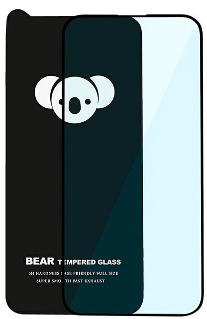 Zaščitna folija za zaslon Bear HD za Apple iPhone 17 Air, kaljeno steklo, polno lepilo, črna