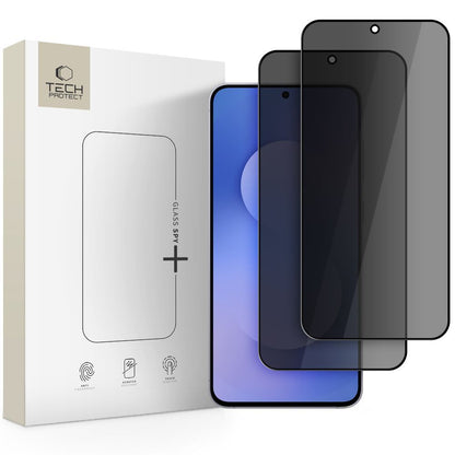 Zaščitna folija zaslona Privacy Tech-Protect Spy+ za Samsung Galaxy A57 5G / A37 5G / S25 FE, kaljeno steklo, polno lepilo, komplet 2 kosa