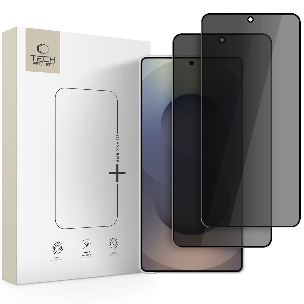 Zaščitna folija za zaslon Privacy Tech-Protect Spy+ za Samsung Galaxy S26 Ultra S948, Kaljeno steklo, Polno lepilo, Komplet 2 kosa