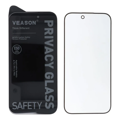 Zaščitna folija zaslona Privacy Veason za Apple iPhone 12 / 12 Pro, kaljeno steklo, polno lepilo, 6D