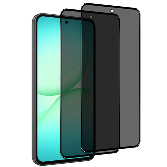 Zaščitna folija zaslona Privacy Northjo za Samsung Galaxy A57 5G, kaljeno steklo, polno lepilo, komplet 2 kosa