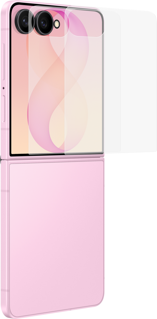 Zaščitna folija za zunanji zaslon Samsung proti bleščanju za Galaxy Z Flip8 F776, plastika, komplet 2 kosa EF-UF776CTEGWW