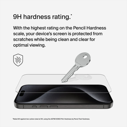 Zaščitna folija zaslona Belkin ScreenForce TemperedGlass za Apple iPhone 15 Pro, kaljeno steklo, polno lepilo OVA137zz