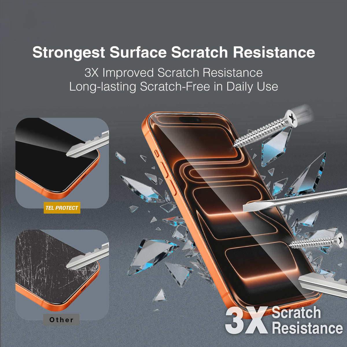 Tel Protect 10X HD DLC Diamond Coating Screen Protector for Samsung Galaxy S26 Ultra S948, Tempered Glass, Full Glue, Black