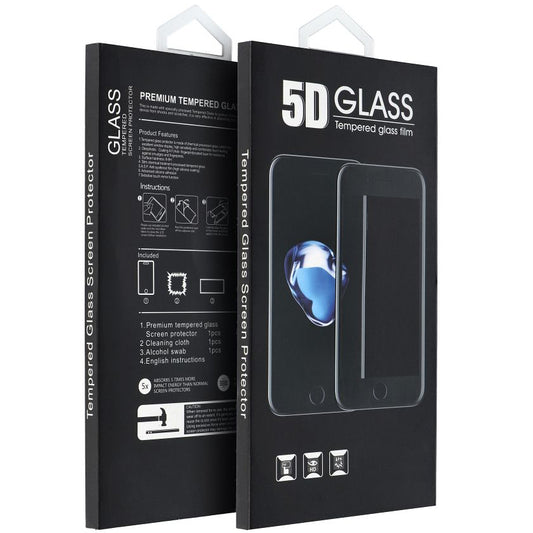 Zaščitna folija za zaslon OEM za Apple iPhone 16, zaščiteno steklo, polno lepilo, 5D, črna
