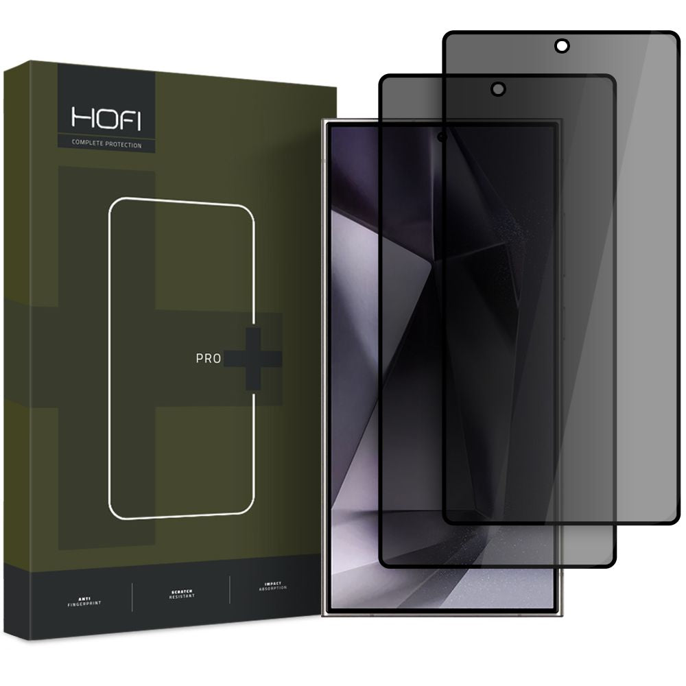 Privacy Screen Protector HOFI Glass PRO+ for Samsung Galaxy S25 Ultra S938, Tempered Glass, Full Glue, Set of 2 pieces