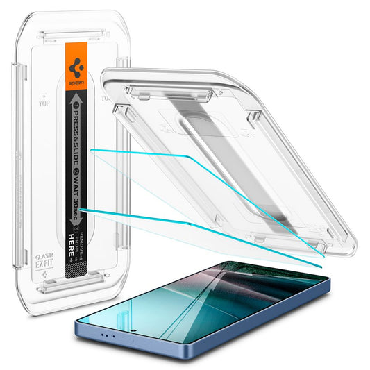 Zaščitna folija za zaslon Spigen GlastR EZ FIT HD za Samsung Galaxy S25 Ultra S938, Kaljeno steklo, Polno lepljenje, Set 2 kosa AGL09082