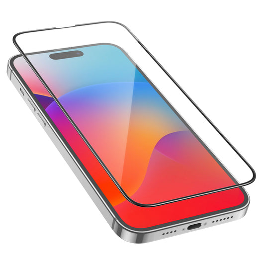 Zaščitna folija za zaslon HOCO G16 za Apple iPhone 15 Pro Max, Kaljeno steklo, Polno lepljenje, 5D, Črna.