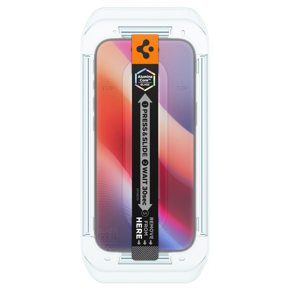 Zaščitna folija za zaslon Privacy Spigen GlastR EZ FIT za Apple iPhone 17 Air, Kaljeno steklo, Polno lepilo, Komplet 2 kosa