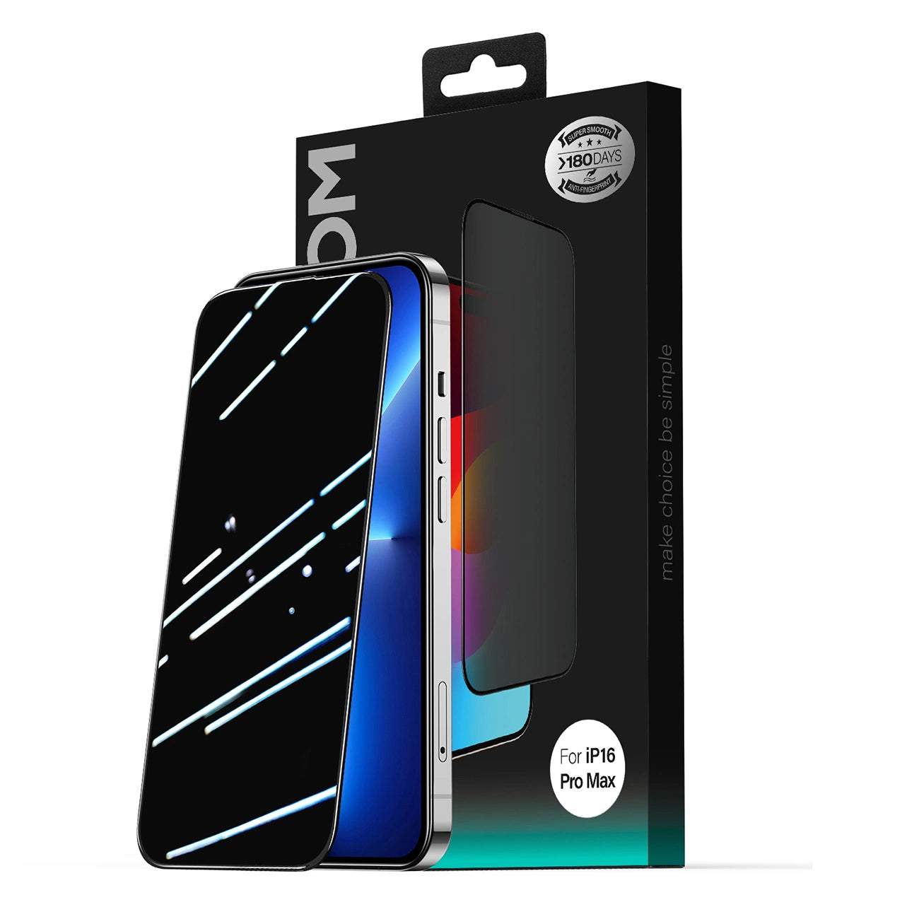 Zaščitna folija za zaslon Privacy Joyroom JR-MLG0280 za Apple iPhone 16 / 15, Kaljeno steklo, Polno lepljenje, 2.5D
