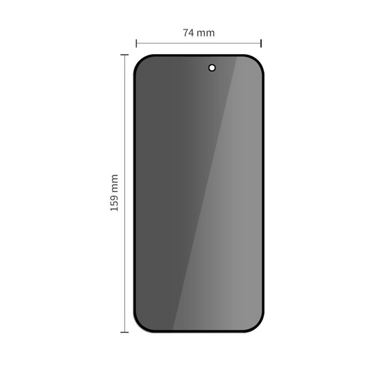 Zaščitna folija zaslona Privacy Tech-Protect Spy+ za Apple iPhone 17 Pro Max / 16 Pro Max, kaljeno steklo, polno lepilo, komplet 2 kosa
