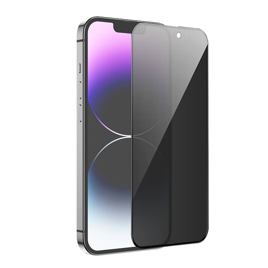 Zaščitna folija za zaslon Privacy HOCO G15 za Apple iPhone 16 Plus / 15 Plus, Kaljeno steklo, Polno lepilo, 5D